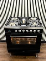 Luxe Boretti Fornuis zwart hoogglans Incl. Afzuigkap 80x60cm, Witgoed en Apparatuur, Fornuizen, Fornello Esperta, Ophalen of Verzenden