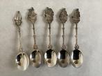Set van 5 verzilverde schepenlepeltjes van DE HH 90, Ophalen of Verzenden