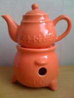 Sier theepotje, Ophalen of Verzenden, Zo goed als nieuw, Rechthoekig, Steen of Aardewerk