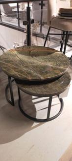salontafel set 2, Huis en Inrichting, Tafels | Salontafels, Ophalen, Overige materialen, 50 tot 100 cm, Rond