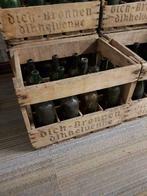 Oude houten krat, flessenkrat met 12 wijnflessen🍷, Ophalen