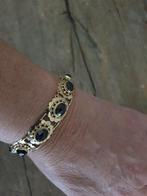 14 karaat gouden armband bezet met granaat/bootjes armband, Ophalen, Nieuw, Goud, Goud