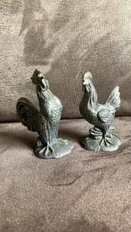 Mooie Kippen haan en hen Etain Pewter Tin, Antiek en Kunst, Antiek | Tin, Ophalen of Verzenden