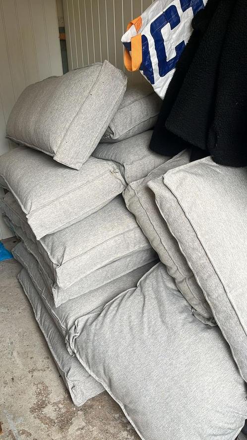 Palletkussens - Loungebank Kussenset Grijs, Huis en Inrichting, Woonaccessoires | Kussens, Zo goed als nieuw, Grijs, Rechthoekig