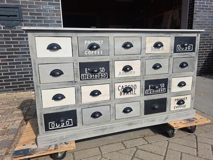 Hippe ladekast commode 20 lades, Huis en Inrichting, Kasten | Ladekasten, Zo goed als nieuw, Minder dan 100 cm, 100 tot 150 cm
