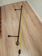 Gordijnroede staal zwart 150 cm, Huis en Inrichting, Ophalen, Barok, 100 tot 150 cm, Zo goed als nieuw