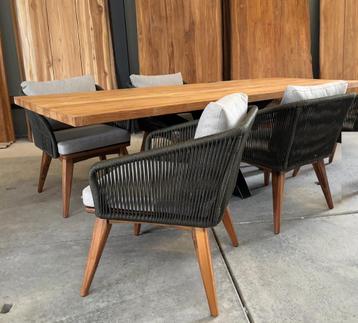 Tuinset oud teak matrix of U poot "200" incl 4 Marisol beschikbaar voor biedingen
