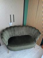 Bankje velvet groen, Huis en Inrichting, Ophalen, Zo goed als nieuw, Tweepersoons, Minder dan 150 cm