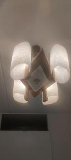 Vintage design plafondlamp, Ophalen, Zo goed als nieuw, Hout, Minder dan 50 cm