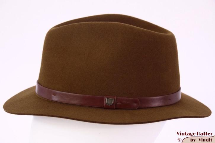 Gleufhoed Brixton Messer short brim coffee bruin 57-58 New, Kleding | Dames, Hoeden en Petten, Nieuw, Hoed, One size fits all