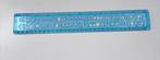 Handige 30 cm Liniaal met Sjabloon Alfabet & Cijfers - Blauw, Ophalen of Verzenden, Gebruikt, Overige typen