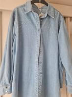 Mooie jeans blouse maat 46 .siersteentjes, Ophalen of Verzenden, Zo goed als nieuw, Blauw, Blouse of Tuniek