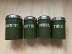 Emaille Vintage Voorraadblikken Set, Ophalen of Verzenden, Gebruikt