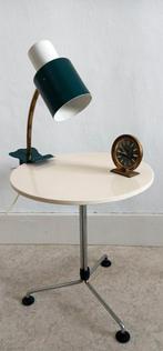 klemlampje, donkergroen / wit,  Hala, vintage,  jaren 50/60, Gebruikt, Vintage, Ophalen of Verzenden, Metaal