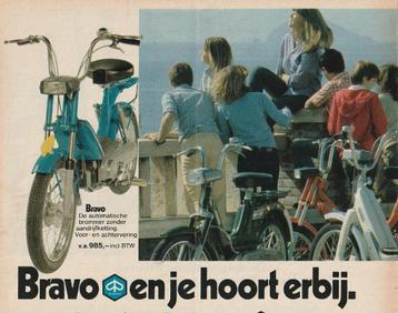 Retro reclame 1979 Piaggio Bravo brommer je hoort erbij beschikbaar voor biedingen