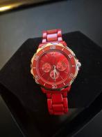 Mooi nieuw rood horloge Bijou Brigitte, Overige merken, Staal, Staal, Polshorloge