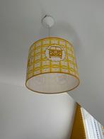 Taftan hanglamp retro voor baby/jongenskamer geel, Rond, Ophalen of Verzenden, Zo goed als nieuw, 25 tot 50 cm