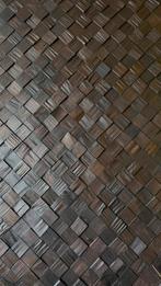 16m2 Teak Wandbekleding Cubes - Nieuw in Doos, Huis en Inrichting, Ophalen of Verzenden, Nieuw