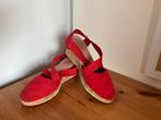 Espadrilles met sleehak maat 36, Ophalen of Verzenden, Zo goed als nieuw, Rood, Espadrilles of Moccasins
