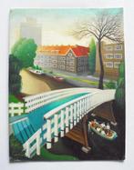 Zeljko Premerl.1942-2022.Amsterdam in de zomer.Naïve kunst., Ophalen of Verzenden