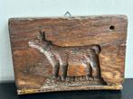 Antiek Koek plank houtsnijwerk Hond 18/12.5 cm, Antiek en Kunst, Kunst | Beelden en Houtsnijwerken, Ophalen of Verzenden