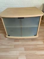 Tv kastje op wieltjes, Ophalen, Glas, 50 tot 100 cm, Zo goed als nieuw