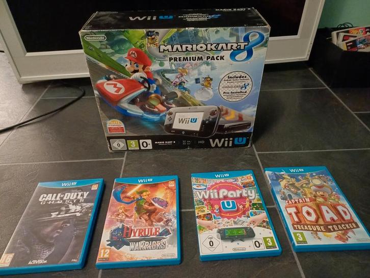 Wii U mario kart 8 Compleet in Doos + 5 Games, Spelcomputers en Games, Spelcomputers | Nintendo Wii U, Met 1 controller, Ophalen