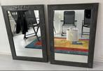 Spiegels 2 stuks van zink 65 x 95 cm., Minder dan 100 cm, Rechthoekig, Zo goed als nieuw, 50 tot 75 cm