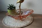 Vintage glazen fruitschaal, zalmroze, Antiek en Kunst, Antiek | Glas en Kristal, Ophalen of Verzenden