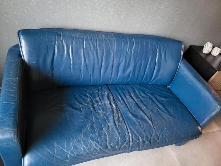 Leolux Bank 2- en 3-zits - Gebruikt, Huis en Inrichting, Banken | Bankstellen, Gebruikt, Rechte bank, Tweepersoons, 75 tot 100 cm