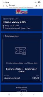 1x celebration dancevally ticket, Tickets en Kaartjes, Eén persoon