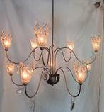Harco loor design lamp kroonluchter vintage 10 Flag, Ophalen, Zo goed als nieuw, Glas, 75 cm of meer