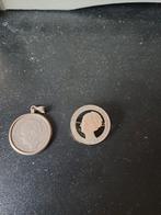 Broche en hanger Koningin Wilhelmina, Ophalen of Verzenden, Gebruikt, Zilver, Overige materialen