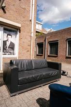 Leren bank, Huis en Inrichting, Banken | Bankstellen, Ophalen, Gebruikt, Rechte bank, Leer