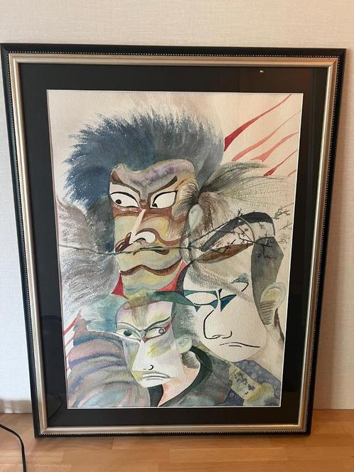 schilderij, Huis en Inrichting, Woonaccessoires | Schilderijen, Tekeningen en Foto's, Zo goed als nieuw, Schilderij, 75 cm of meer