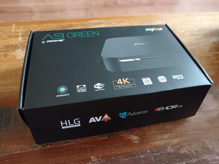 Amiko A9 Green IPTV Set Top Box met afstandsbediening, Audio, Tv en Foto, Mediaspelers, Gebruikt, Zonder harde schijf, HDMI, USB 2.0