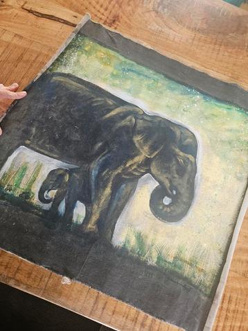 Schilderij olifanten, Thailand beschikbaar voor biedingen