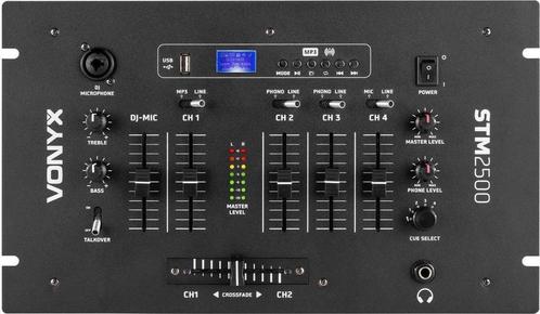 De Vonyx STM2500 is een simpele 5-kanaals mixer met diverse, Muziek en Instrumenten, Mengpanelen, Nieuw, 5 tot 10 kanalen, Ophalen of Verzenden