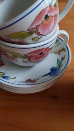 4 kop&schotels servies Alpine Meadow, Antiek en Kunst, Antiek | Servies los, Ophalen of Verzenden