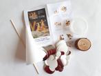 Kerstboom pakket van Faux Leather paper groot wit/zilver, Materiaal, ., Nieuw, Ophalen of Verzenden