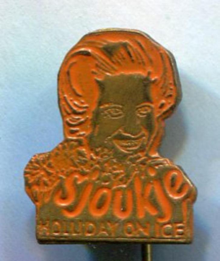 Sjoukje Holliday on ice oranje op koper speldje ( S_193 ), Verzamelen, Speldjes, Pins en Buttons, Nieuw, Speldje of Pin, Figuurtje