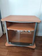 Kast met glazen deurtjes en wielen, Ophalen, Gebruikt, 50 tot 100 cm, Minder dan 100 cm