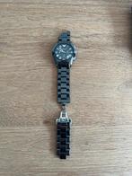 Armani Herenhorloge - Zwart, Sieraden, Tassen en Uiterlijk, Horloges | Heren, Overige merken, Gebruikt, Staal, Polshorloge