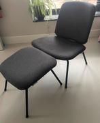 Design in box fauteuil met voetensteun, Ophalen, Gebruikt, Zwart, Eén