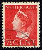 Nederland 1940, Koningin Wilhelmina, 7½ cent, met watermerk., Verzenden, T/m 1940, Gestempeld