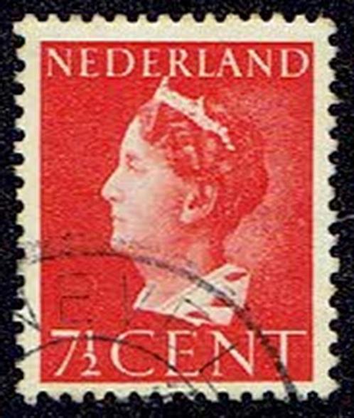 Nederland 1940, Koningin Wilhelmina, 7½ cent, met watermerk., Postzegels en Munten, Postzegels | Nederland, Gestempeld, T/m 1940