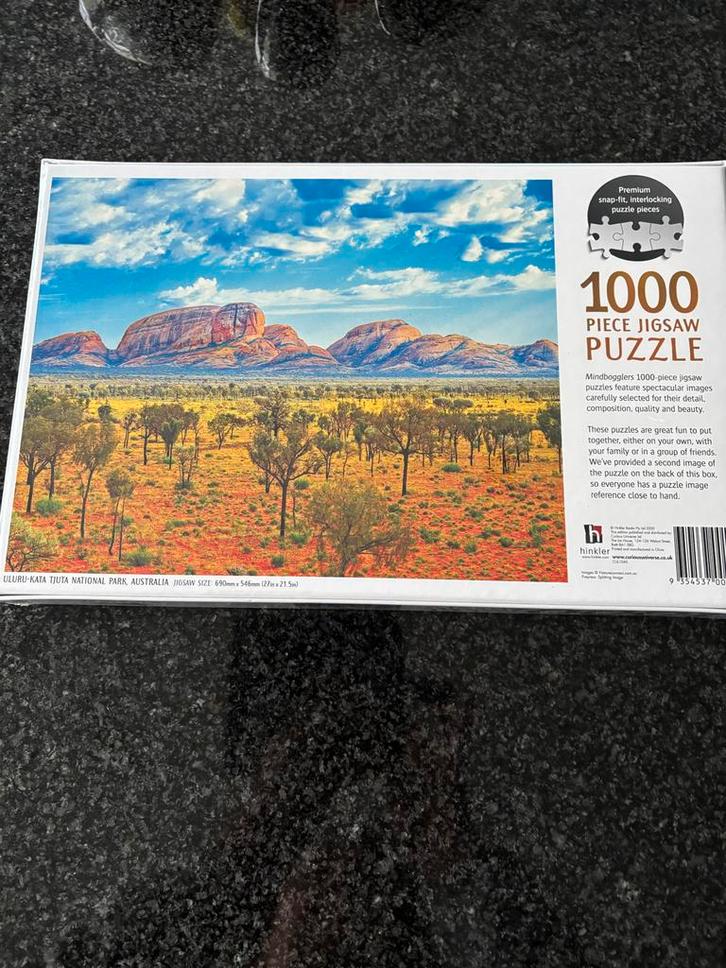 Mindbloggers Puzzel - Uluru-Kata Tjuta, Hobby en Vrije tijd, Denksport en Puzzels, Nieuw, Legpuzzel, 500 t/m 1500 stukjes, Ophalen of Verzenden