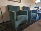 Twee Leolux Dolcinea fauteuils in alcantara, Huis en Inrichting, Fauteuils, Ophalen, Gebruikt, 75 tot 100 cm, Stof