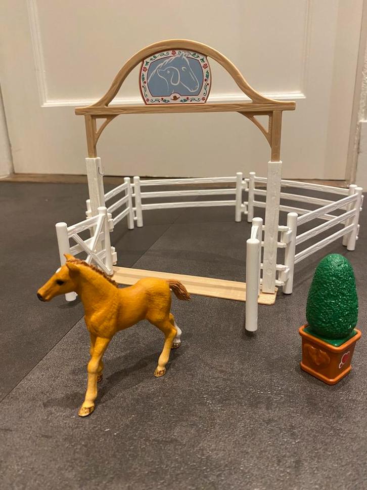 Schleich gastpaarden en hond Ruby, Verzamelen, Speelgoed, Zo goed als nieuw, Ophalen
