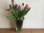 Rookglas vaas vierkant taps., Huis en Inrichting, Woonaccessoires | Vazen, Overige kleuren, Ophalen of Verzenden, Minder dan 50 cm